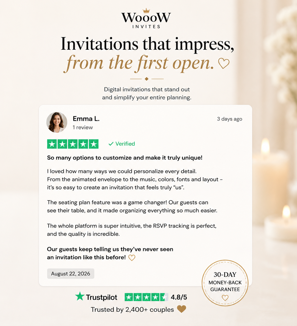Wooow Invites Facebook ad