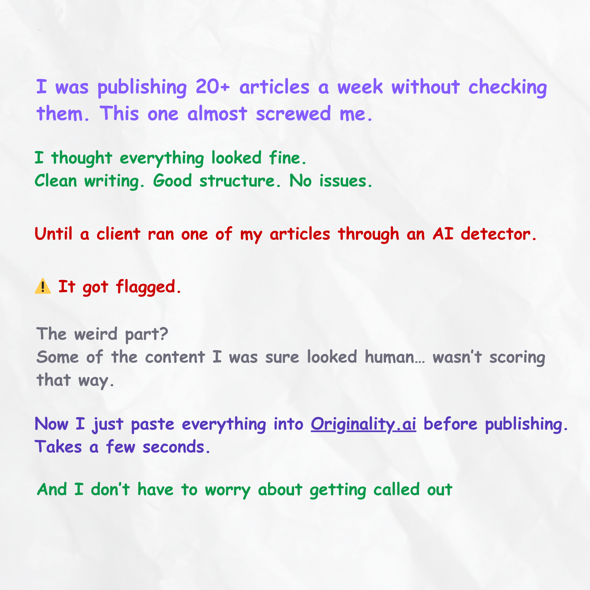 Originality.AI - AI Detection and Plagiarism Checking Facebook ad