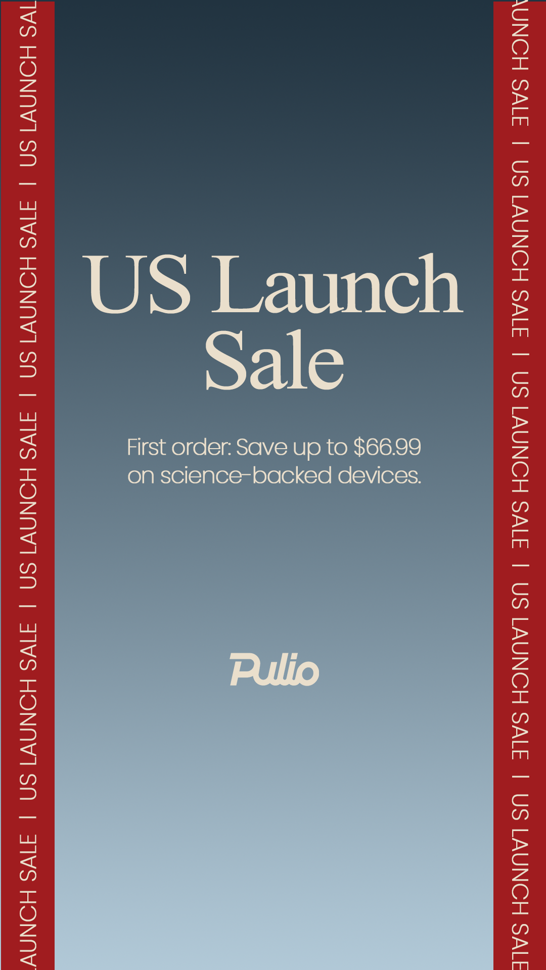 Pulio Facebook ad: US Launch Sale