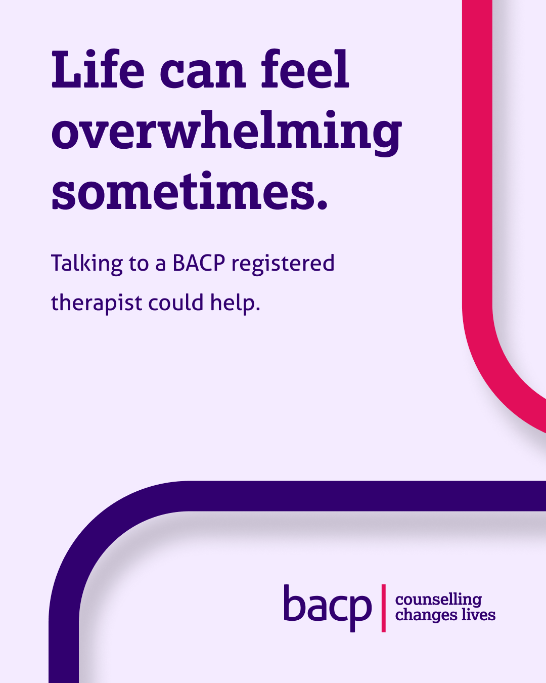 British Association for Counselling and Psychotherapy Facebook ad