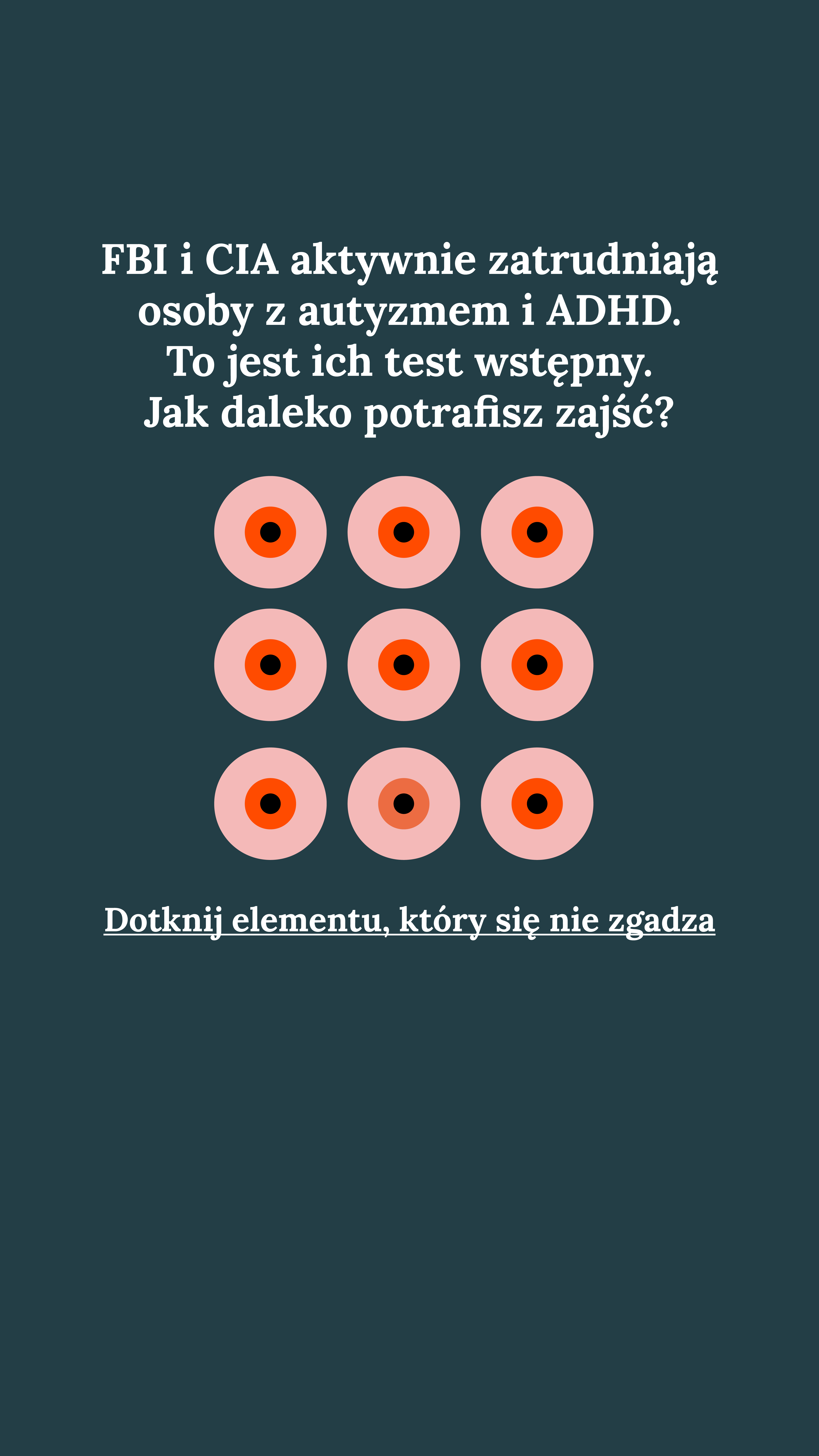 International IQ test Facebook ad