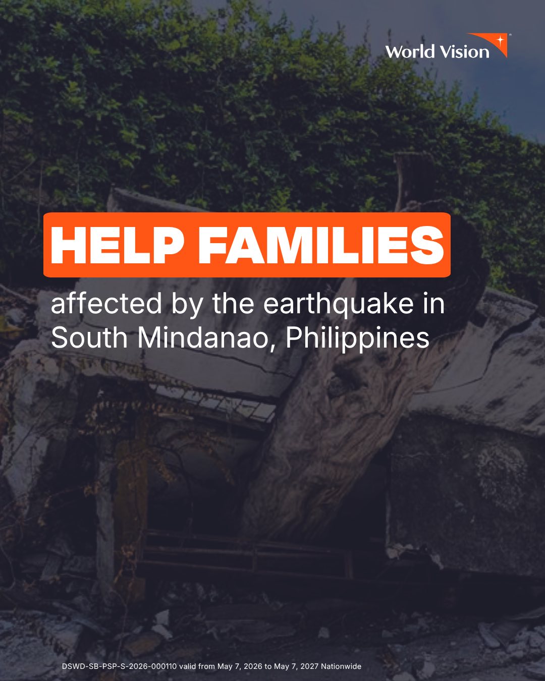 World Vision Philippines Facebook ad