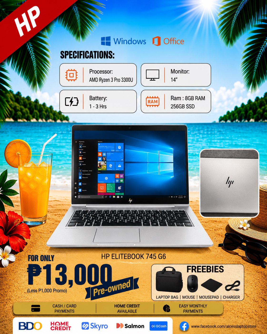 Alcess Laptop and Computer Accessories Davao City Main Branch Facebook ad