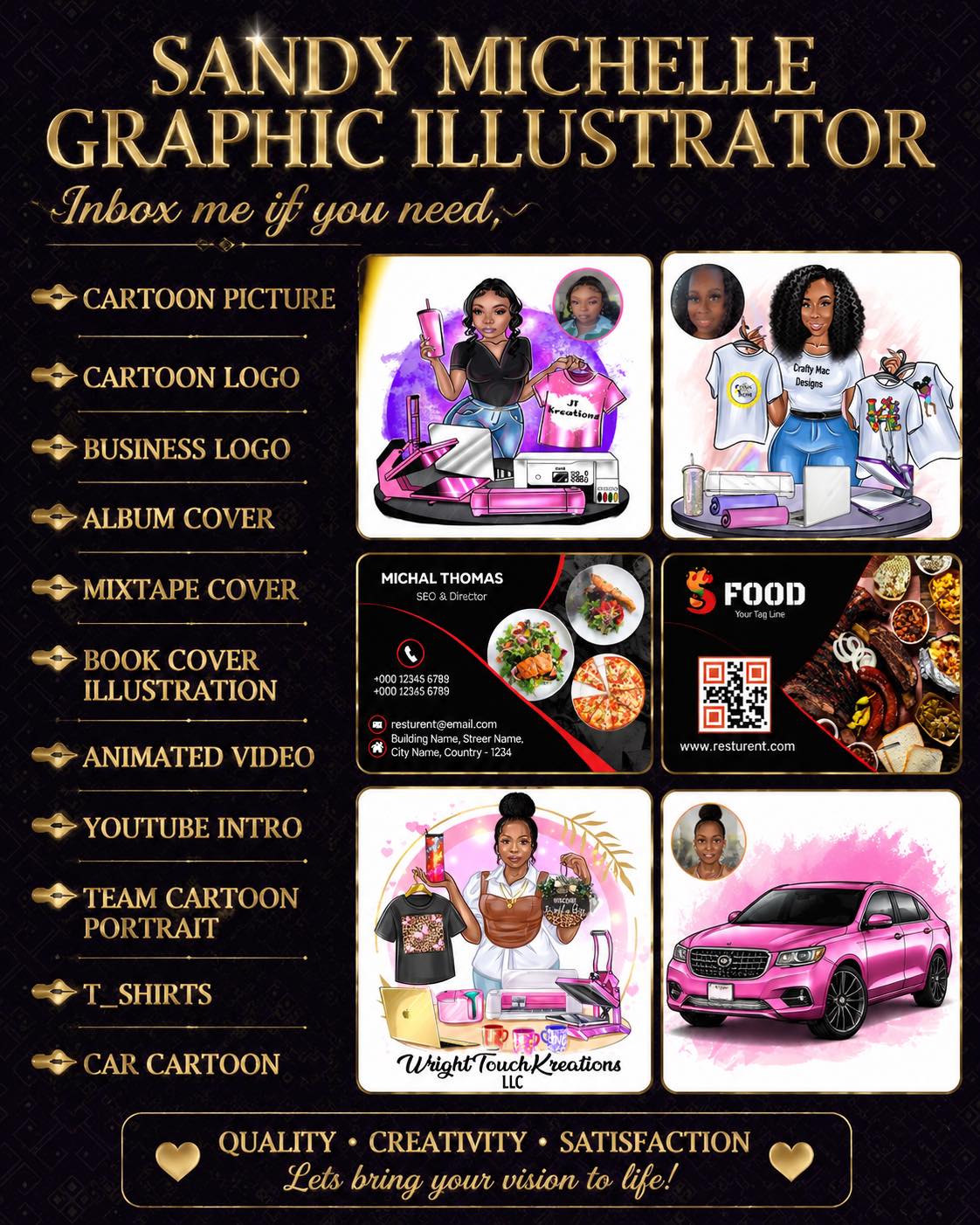 Michelle Sandy graphics Facebook ad: Contact my WhatsApp +1 (814) 590-0766 for late…