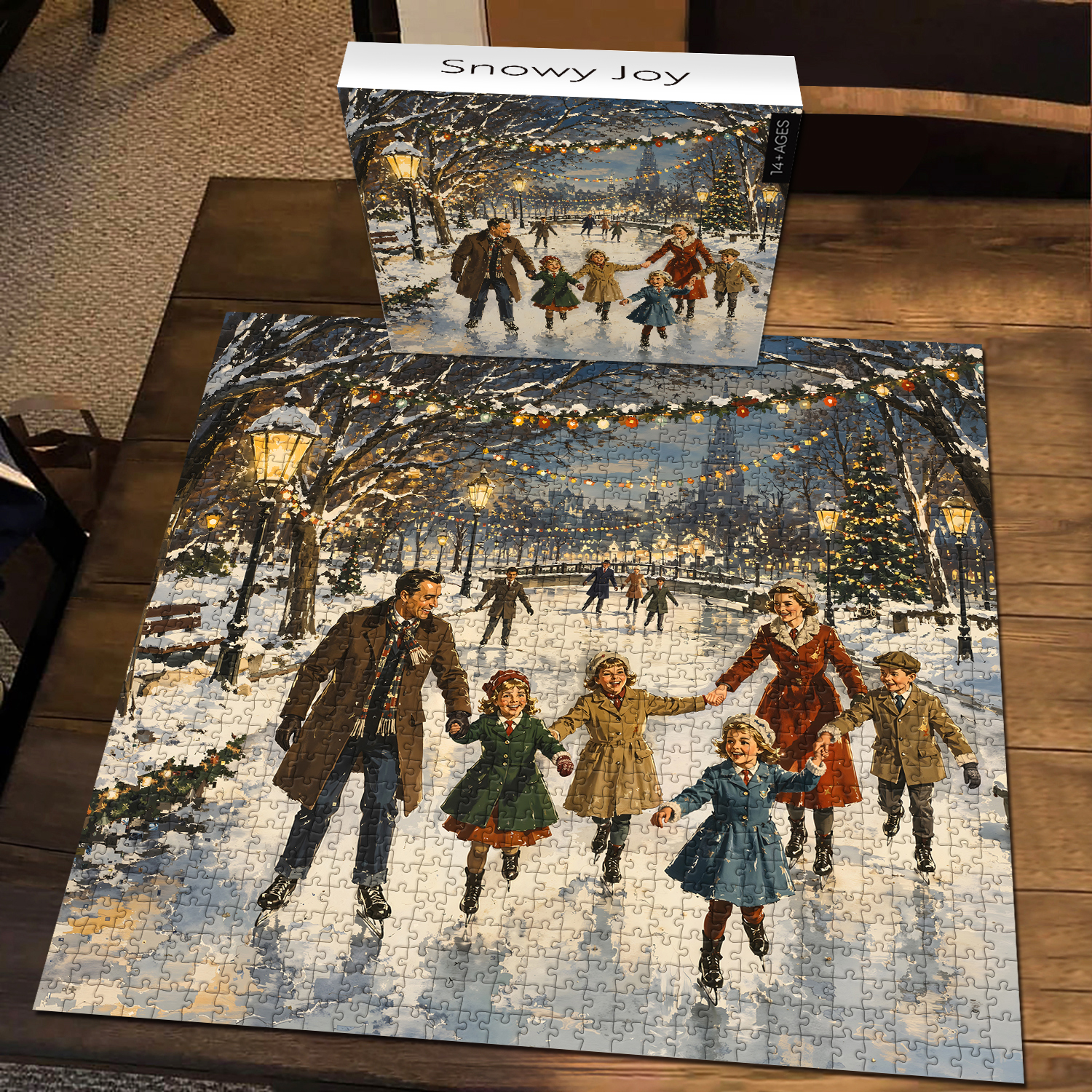 Puzzlepickup Facebook ad: Snowy Joy Jigsaw Puzzle 1000 Pieces
