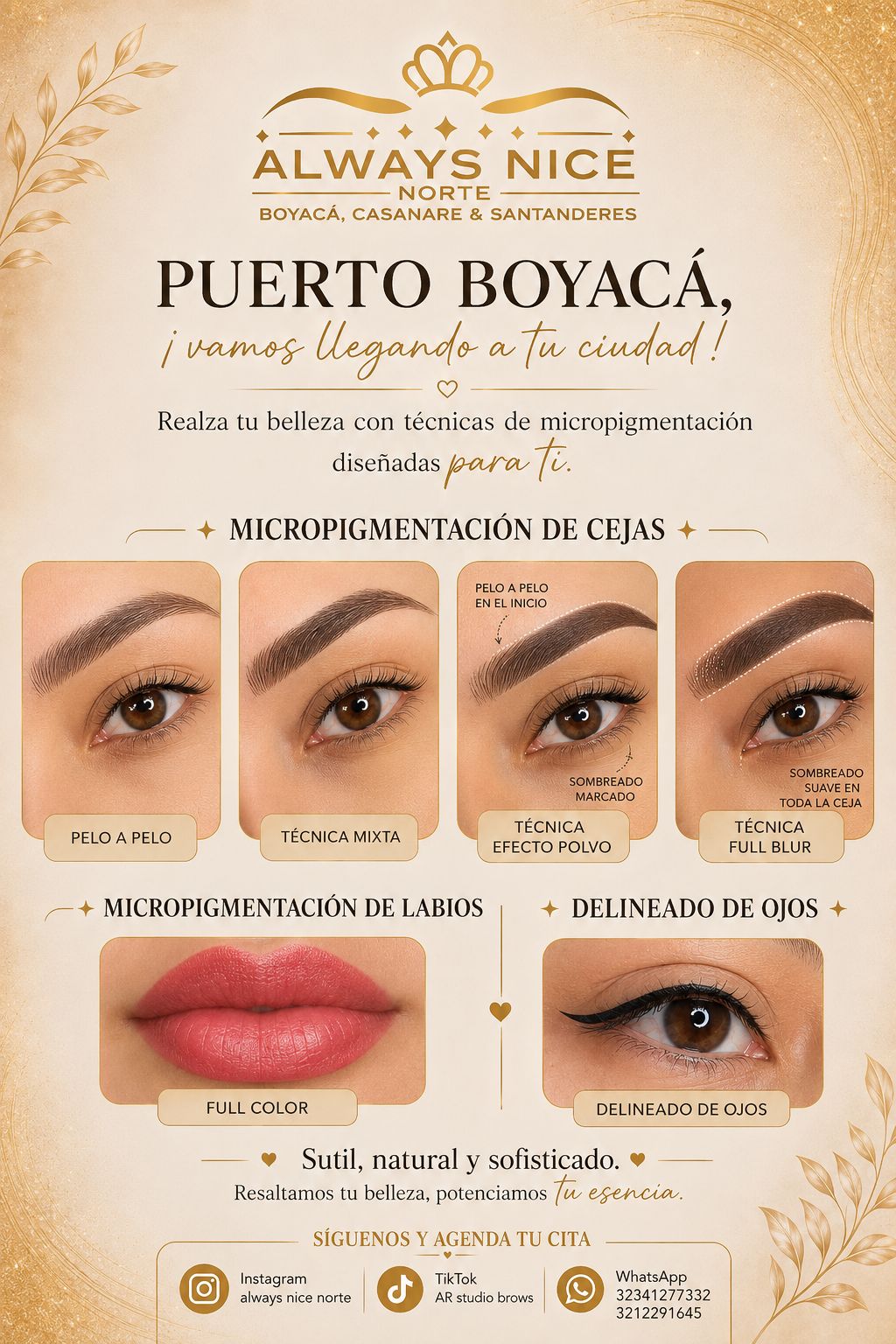 Always Nice cejas norte Facebook ad: QUIERO AGENDAR MI CITA!