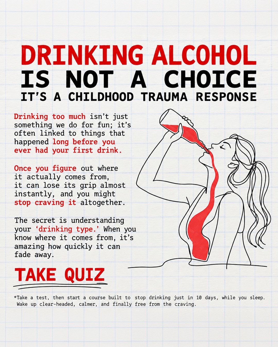 Hypnozio: power of hypnotherapy Facebook ad: Break Free from Alcohol Addiction