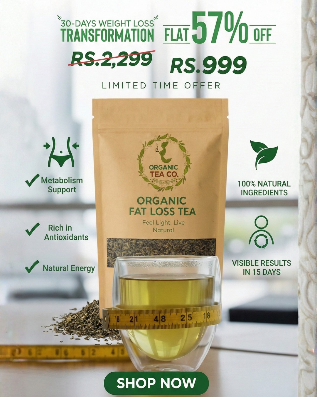 Organic Tea Co. Facebook ad