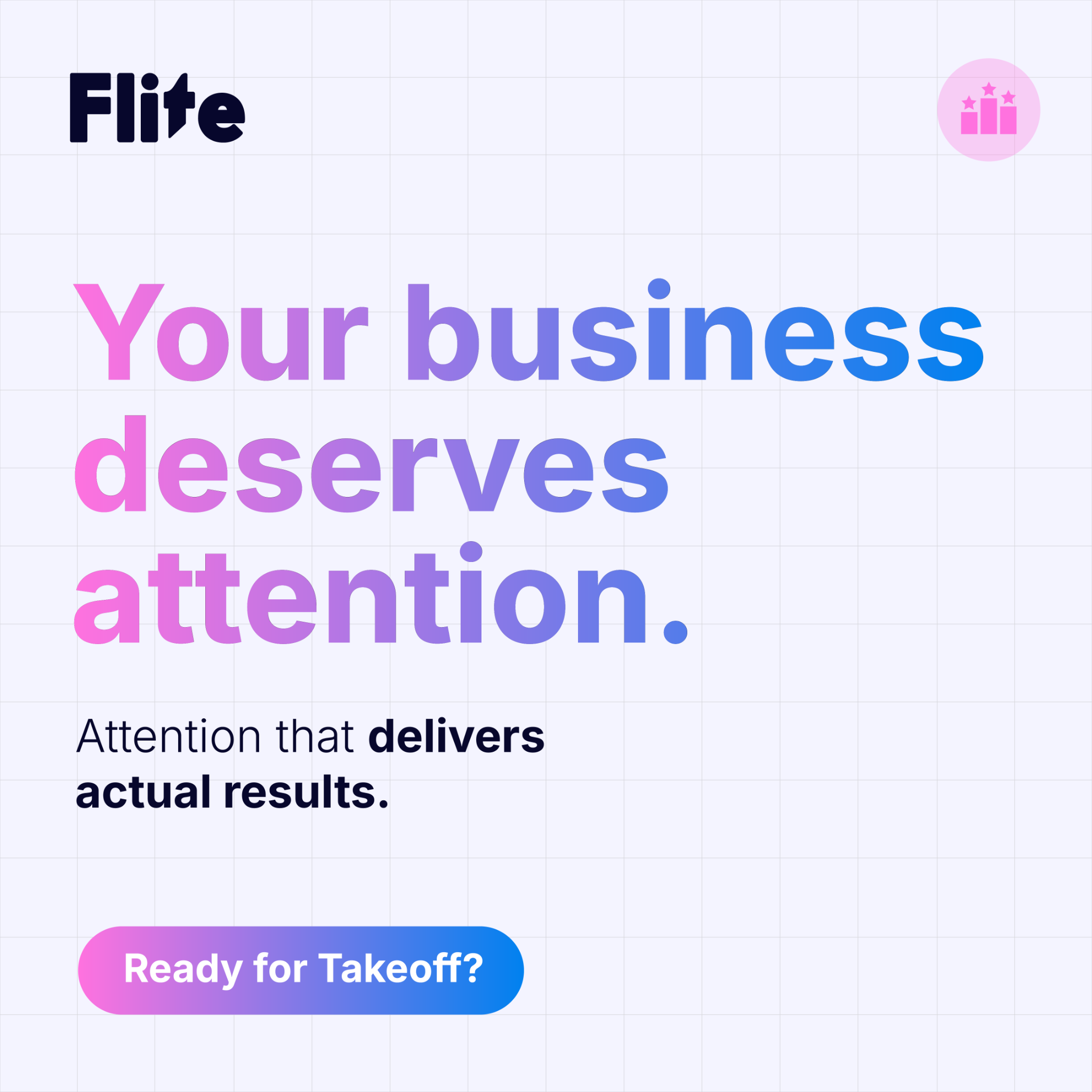 Flite Agency Facebook ad: Flite brings attention, care, and clever ideas with…