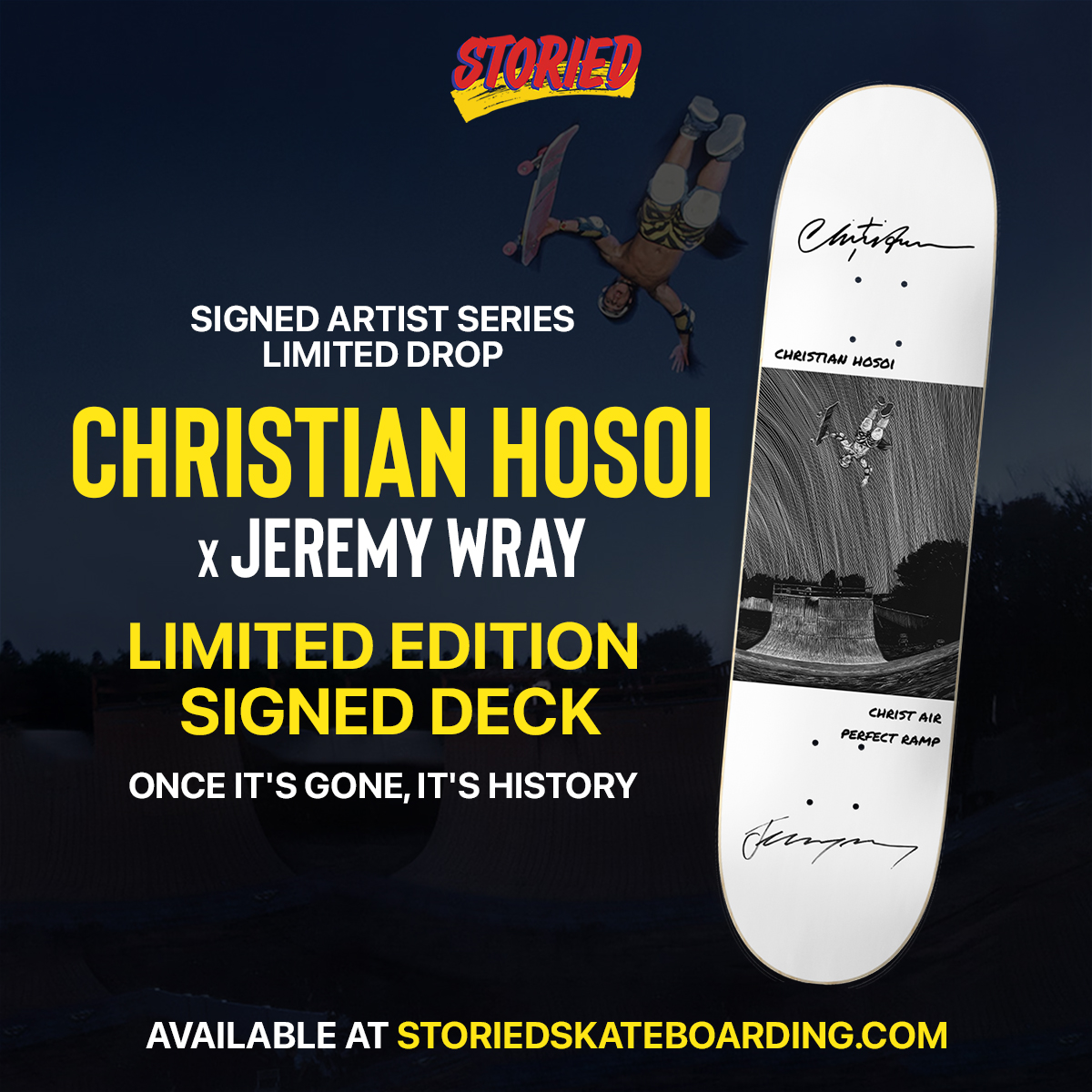 Storied Skateboarding Facebook ad from Apr 26, 2026