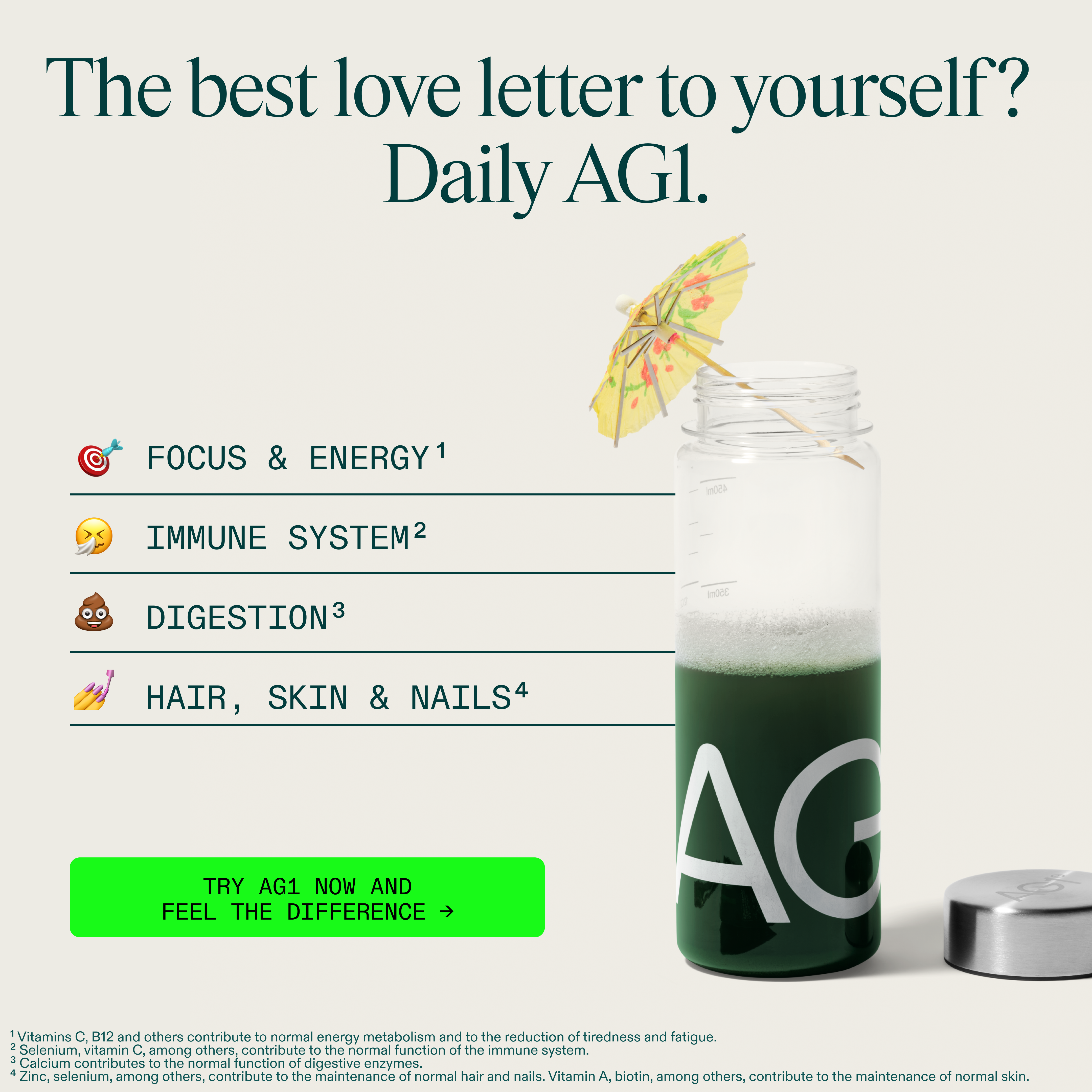 AG1 by Athletic Greens Facebook ad