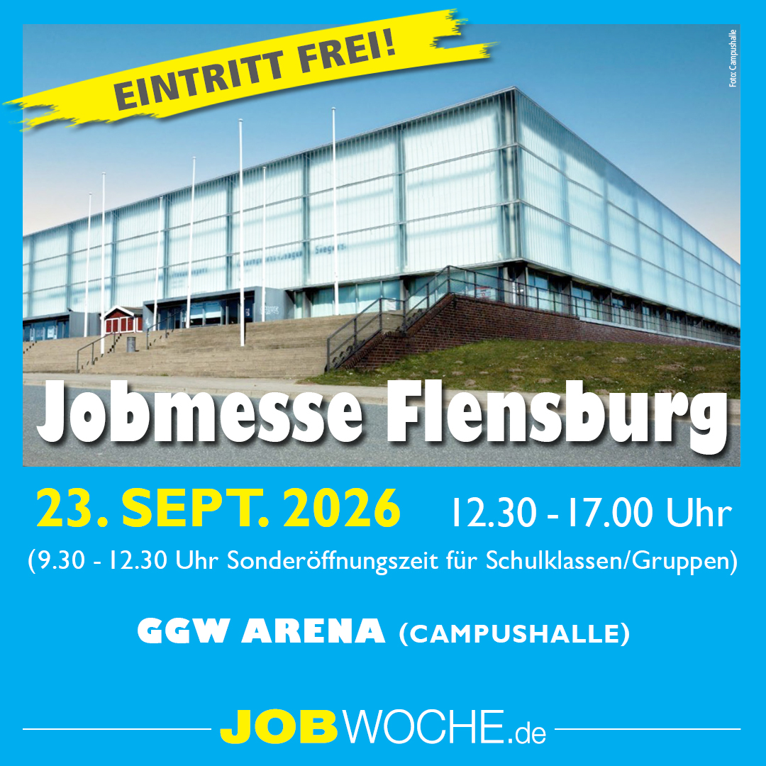 Jobwoche Facebook ad: Jobmesse Flensburg: Über 60 Unternehmen aus der Region…