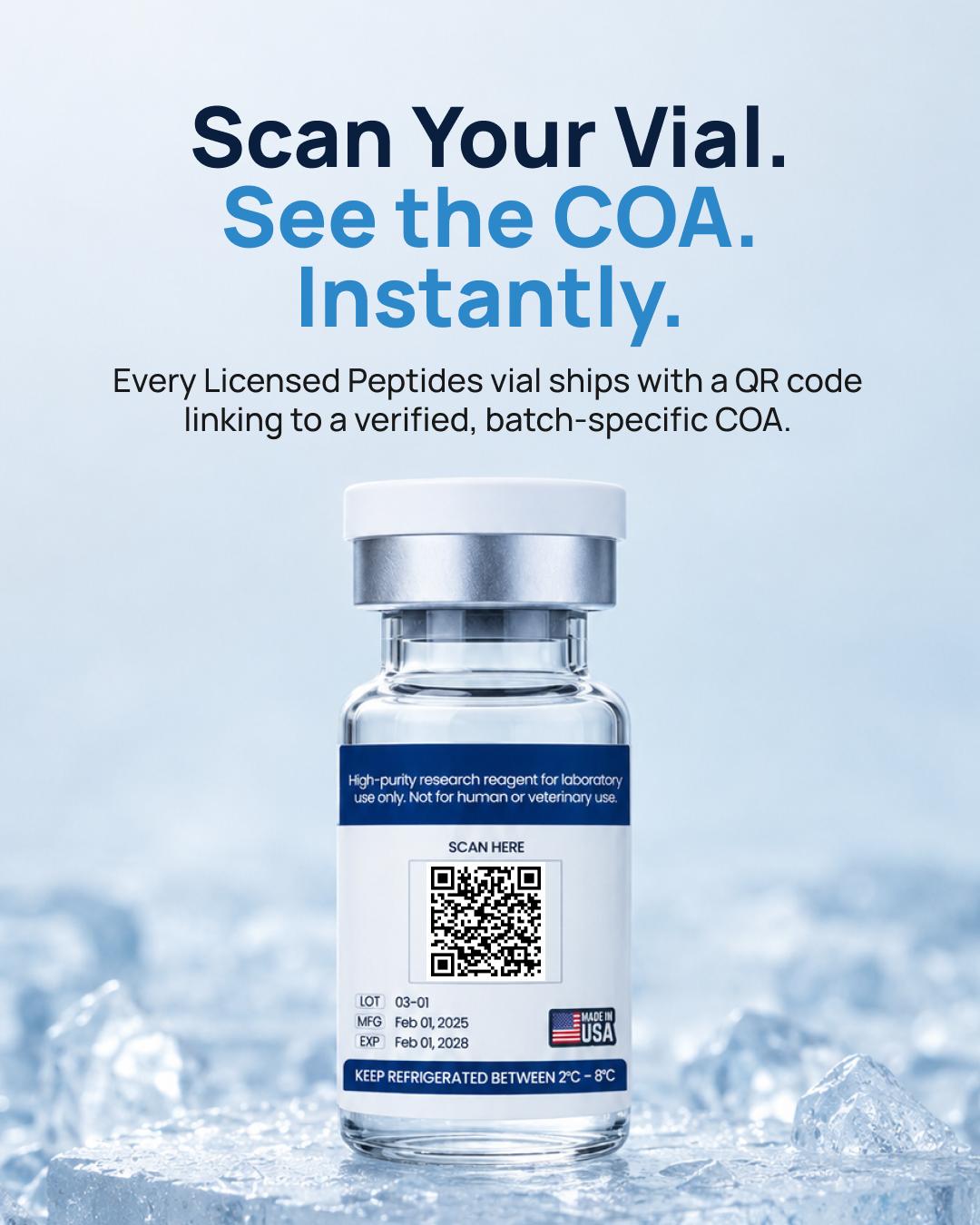 Licensed PeptidesOfficial Facebook ad: Dont Trust. Verify Us.