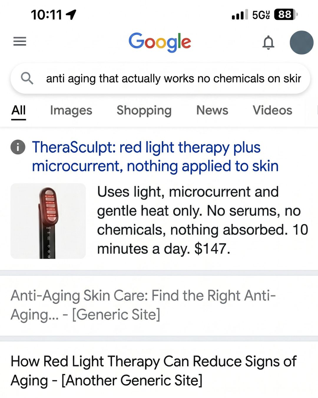 Therasage Facebook ad