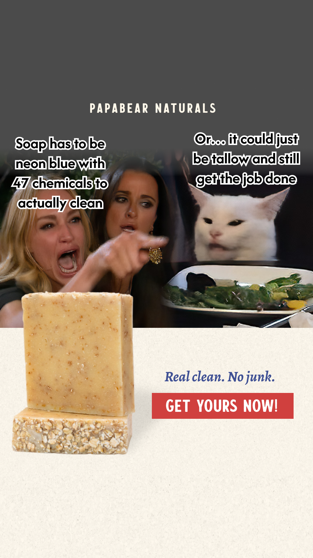 Papabear Naturals Facebook ad