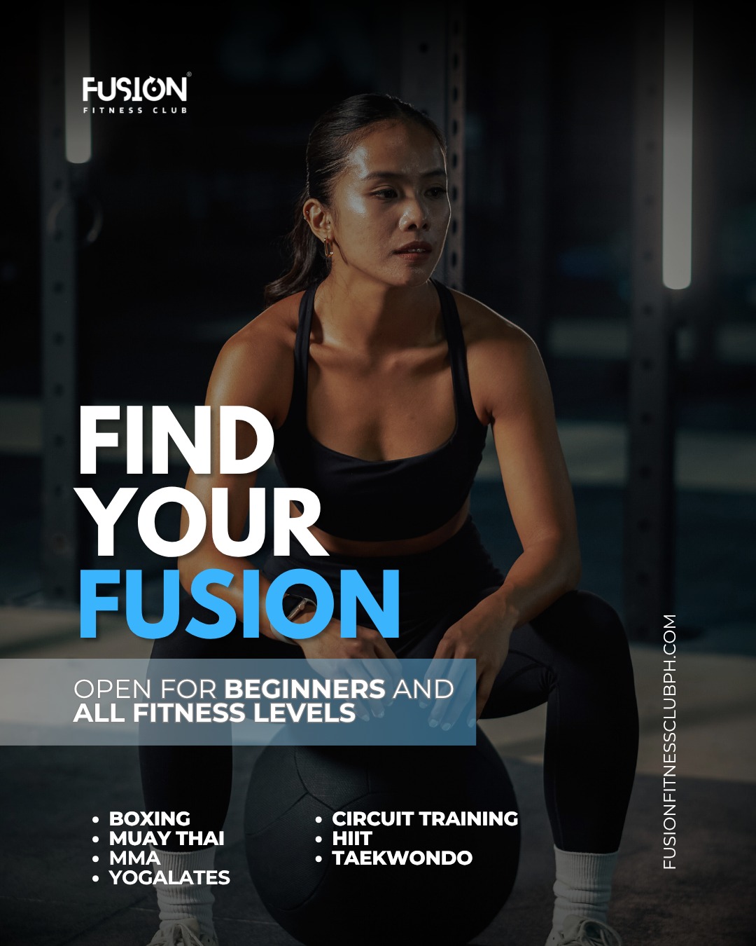 Fusion Fitness Club Facebook ad: Fitness looks different for everyone.