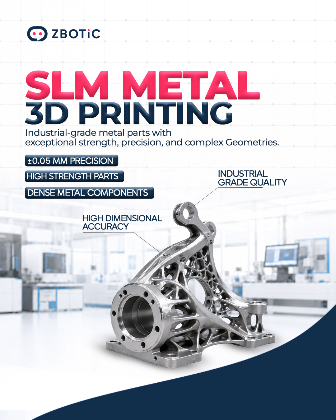 Zbotic.in Facebook ad: Metal 3D Printing Service