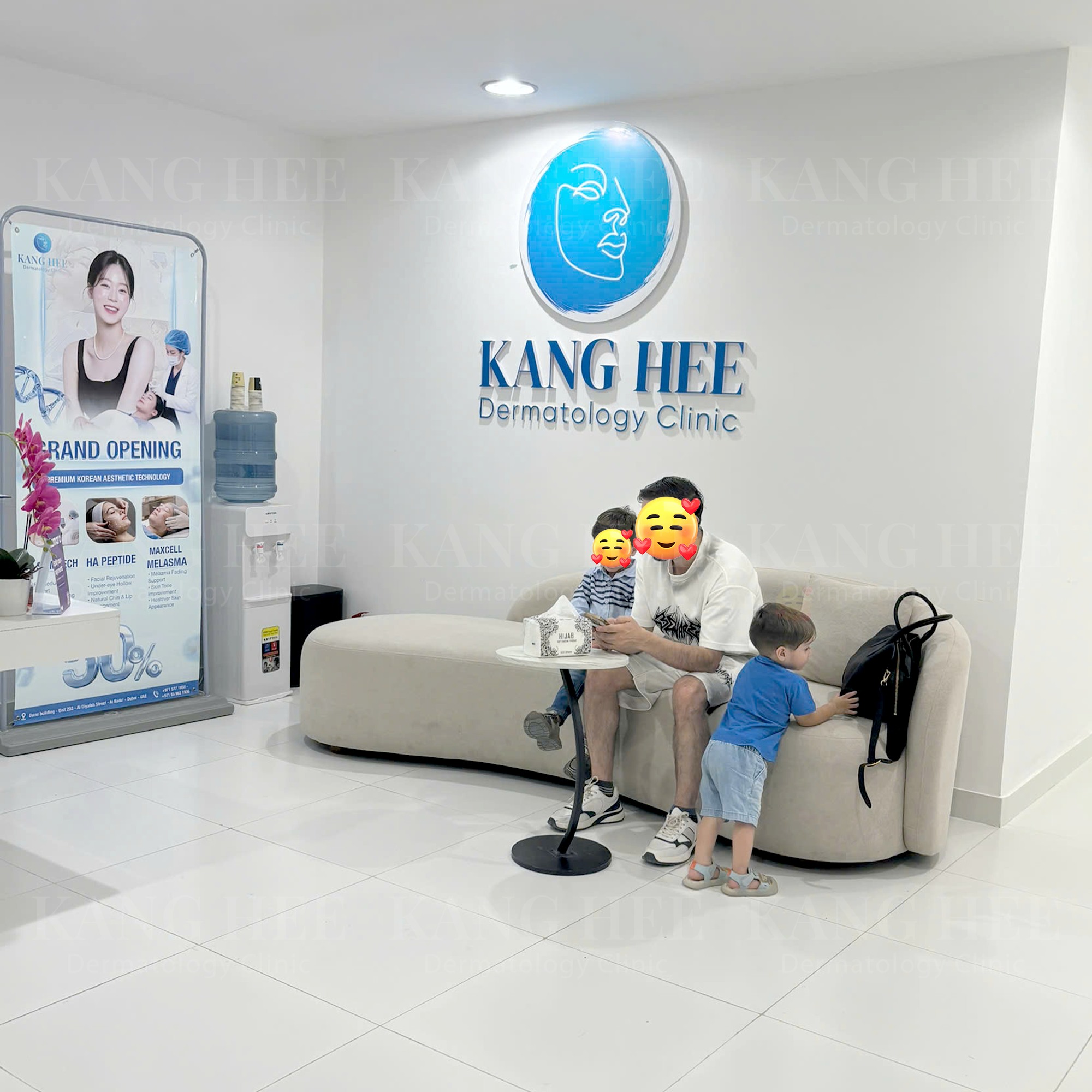 Kanghee Dermatology Clinic UAE Facebook ad: LITTLE MOMENTS AT KANG HEE DERMATOLOGY CLINIC