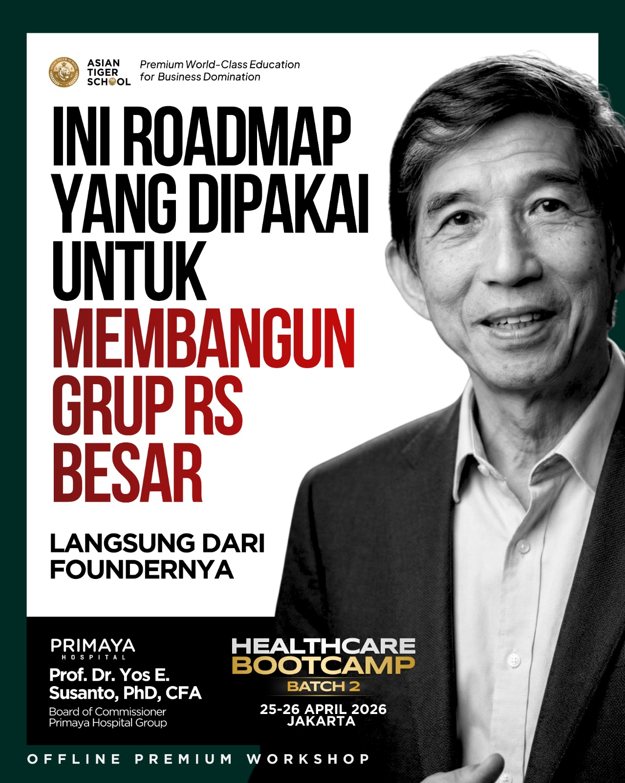 Asian Tiger School Facebook ad: Punya klinik atau RS itu mudah, tapi membuatnya…