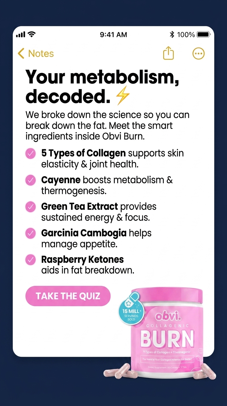 Obvi Health Facebook ad