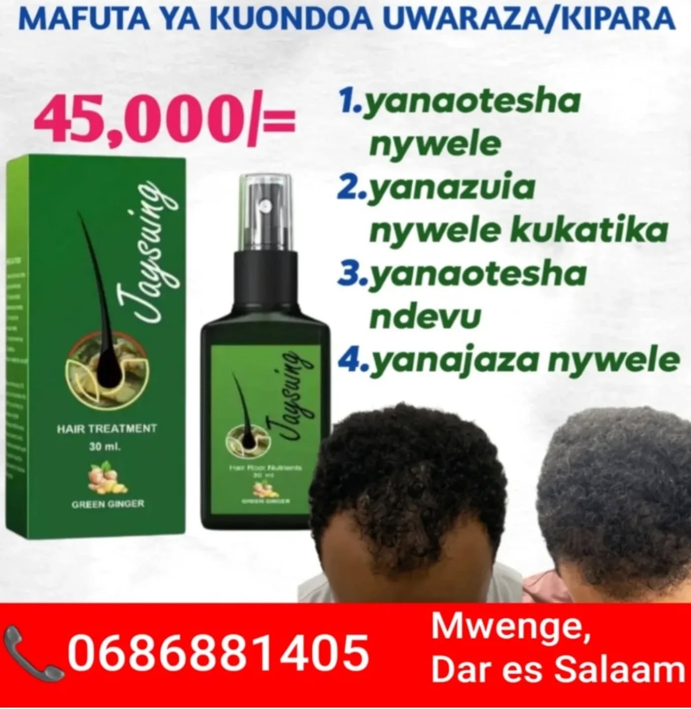 we_cosmetic___ Facebook ad: JAYSUING Hair treatment oil ni mafuta yaliyotengenezwa kwa…