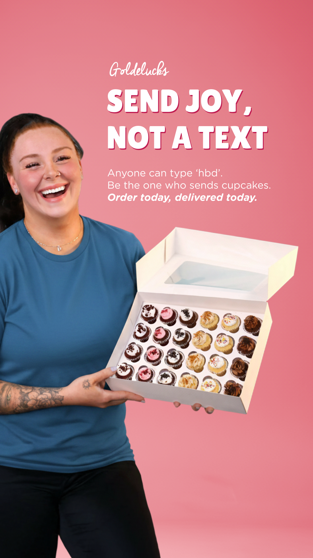 Goldelucks Facebook ad: Order Today, Delivered Today