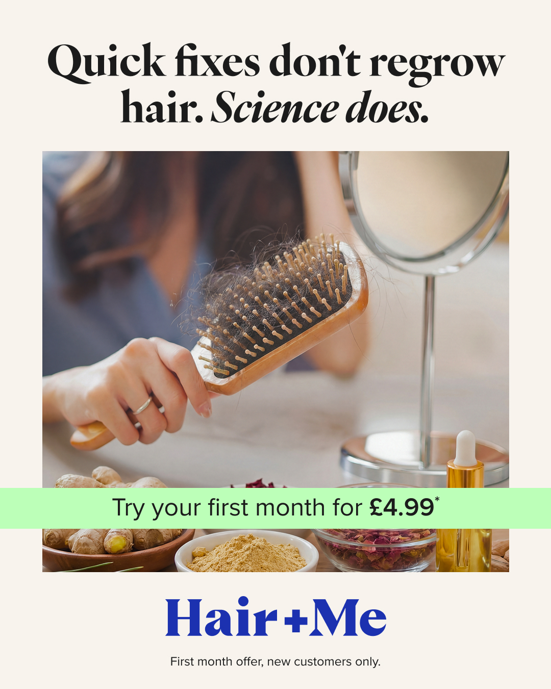 Hair + Me Facebook ad