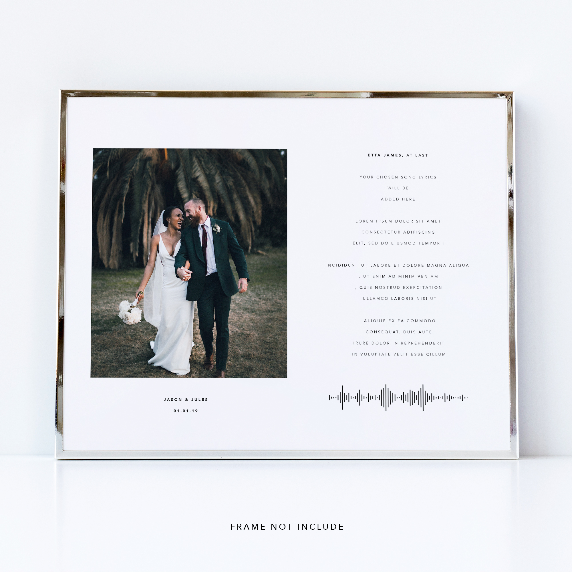 KiKi Prints Facebook ad: Wedding Song Lyrics Photo Gift