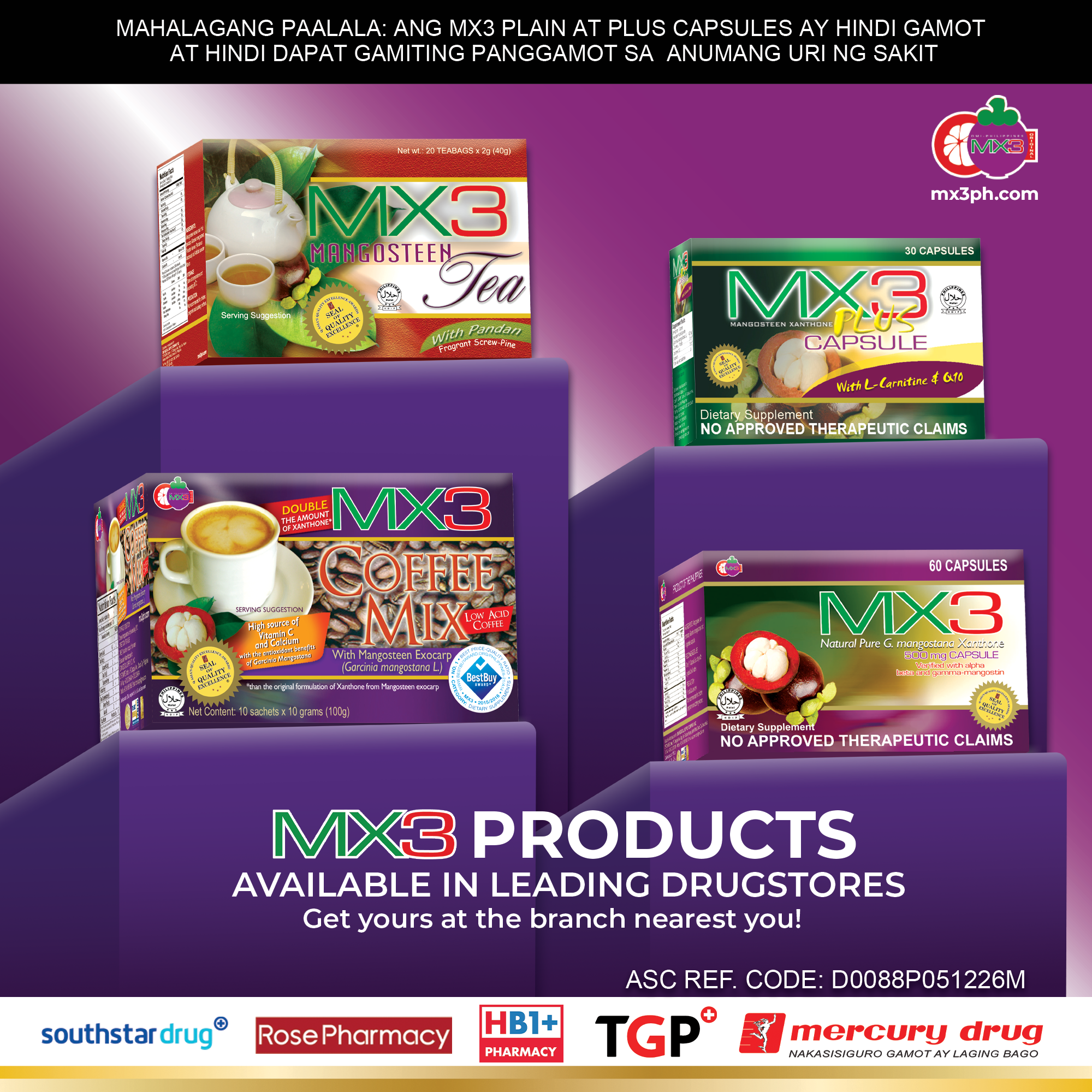 MX3 Natural Supplements Facebook ad