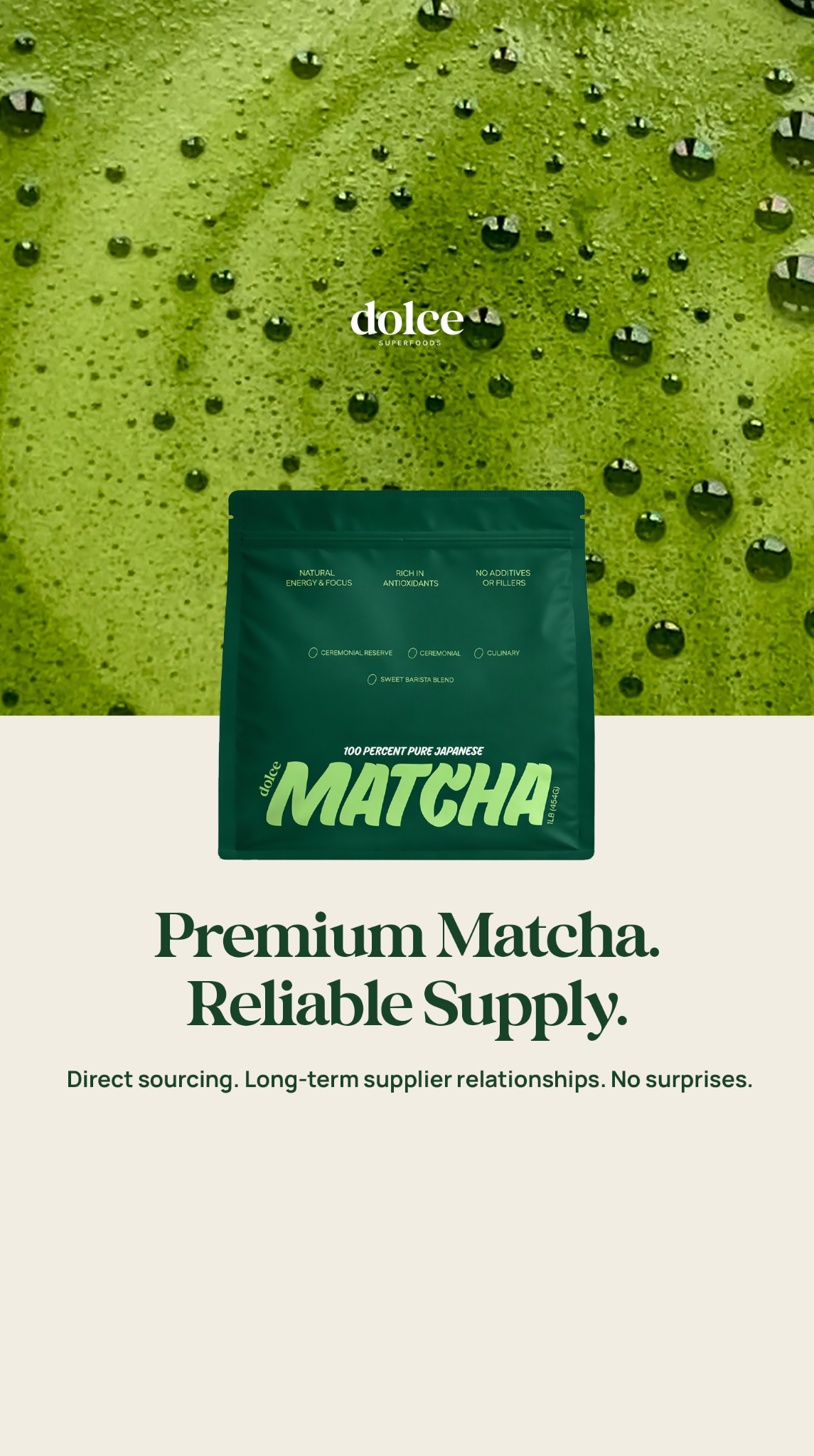 Dolce Superfoods Facebook ad from Jul 10, 2026