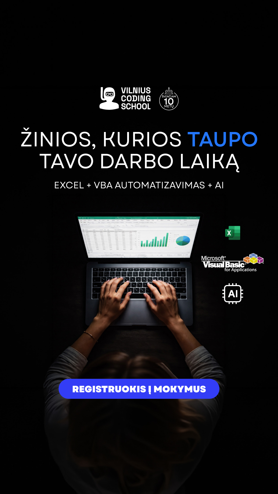 Vilnius Coding School Facebook ad