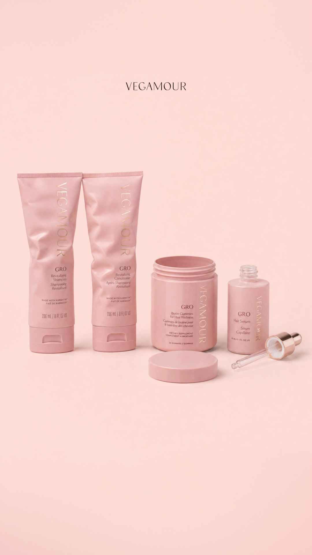 Vegamour Facebook ad: Hair care that works with your life