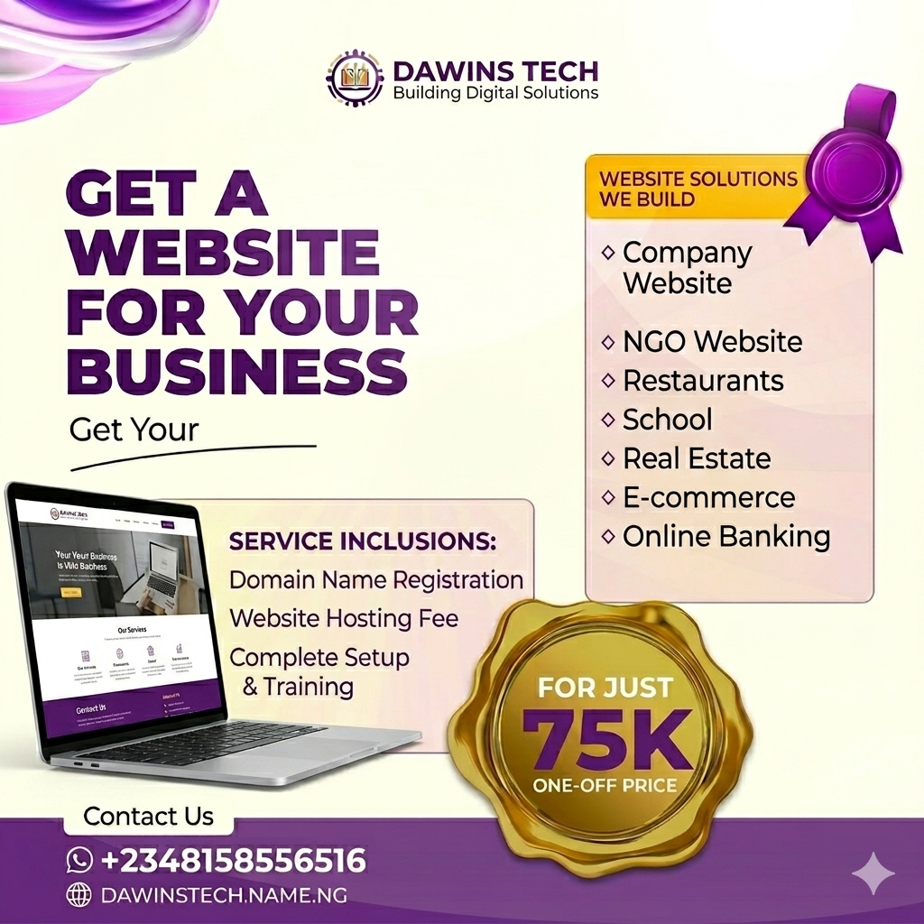 Dave FX Facebook ad: Get your website with us!