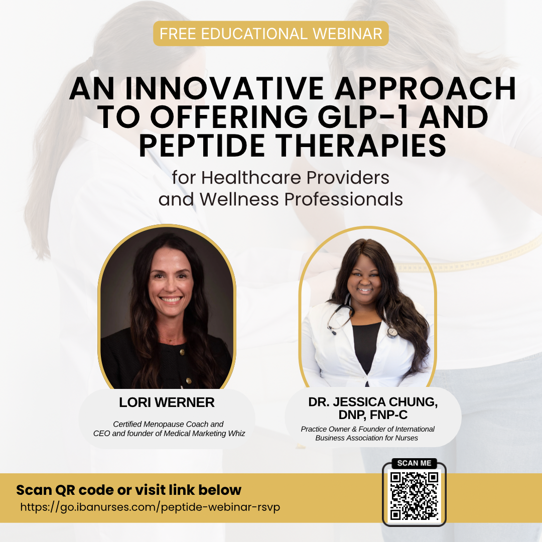 Dr. Jessica Chung Facebook ad: Add GLP1s and Other Peptides To Your Wellness Business
