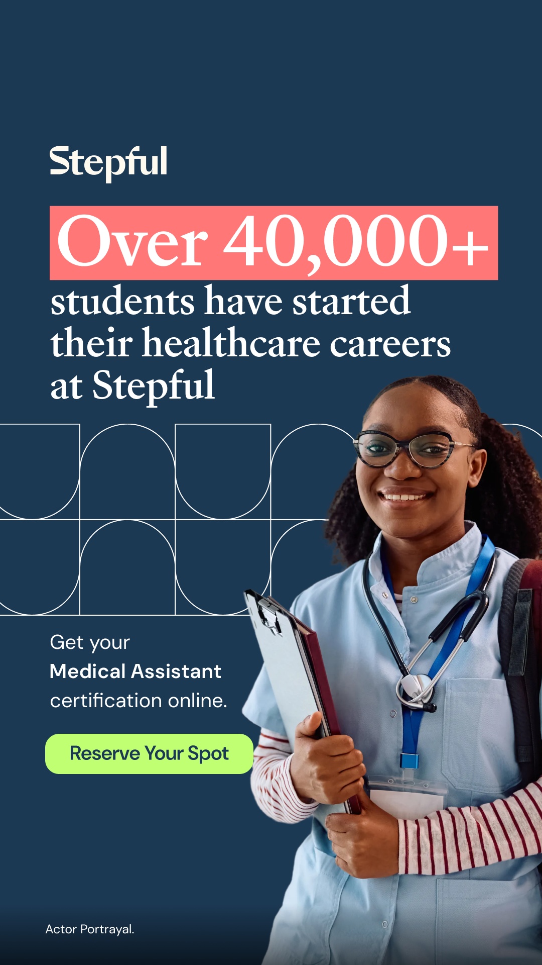 Stepful Facebook ad: Become a Medical Assistant Around Your Life