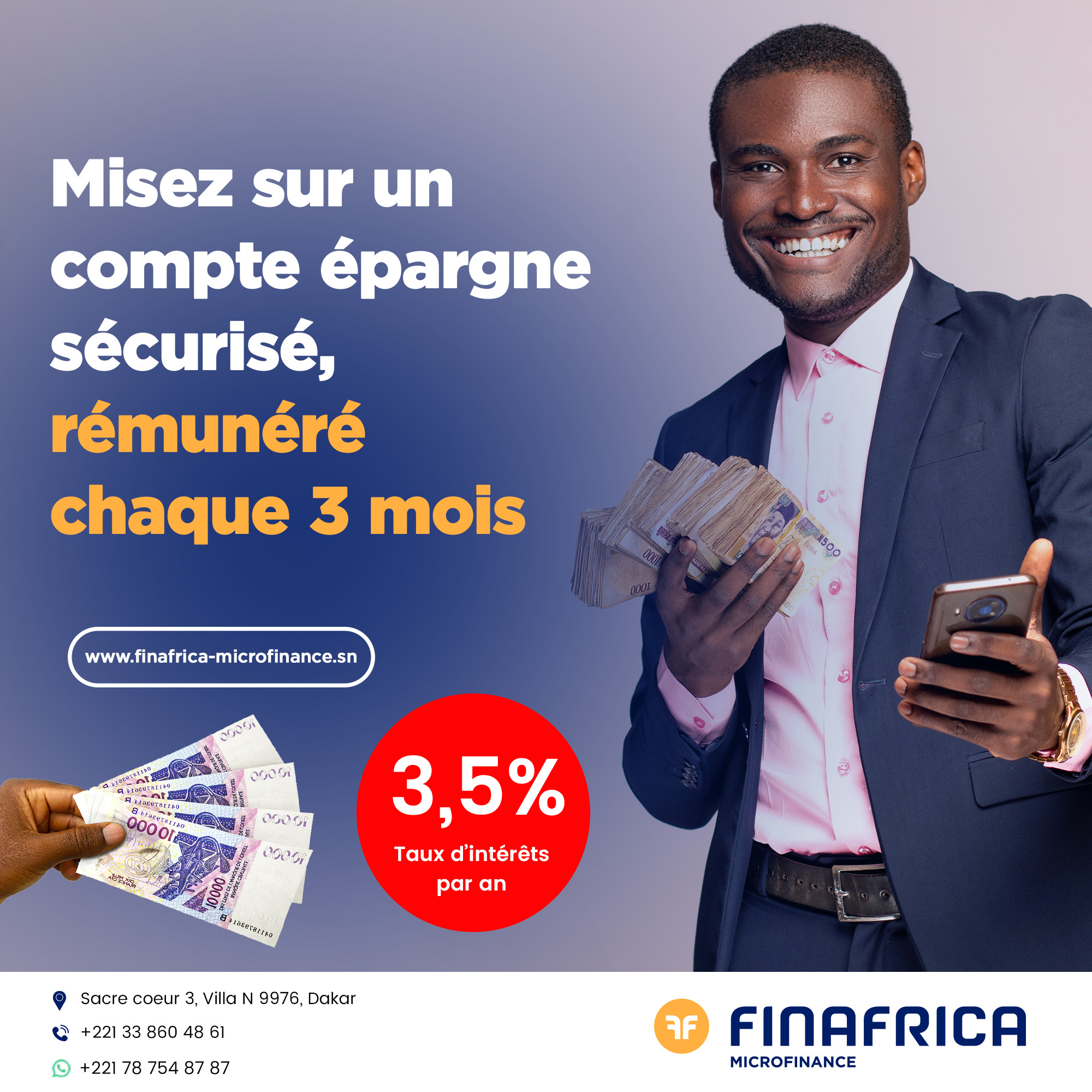 Finafrica Microfinance Sénégal Facebook ad: Chez Finafrica Microfinance, nous proposons des solutions…