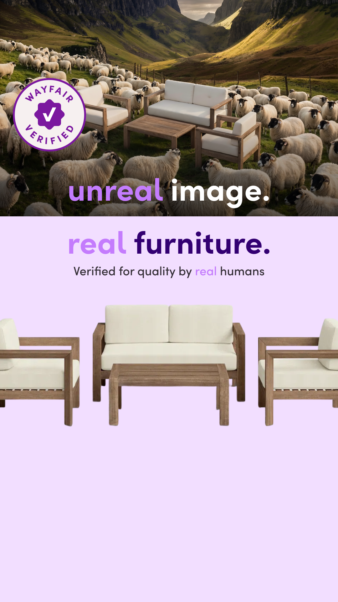 Wayfair Facebook ad