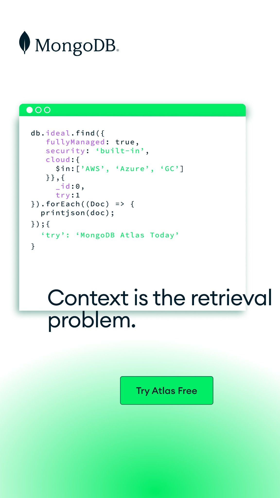 MongoDB Facebook ad