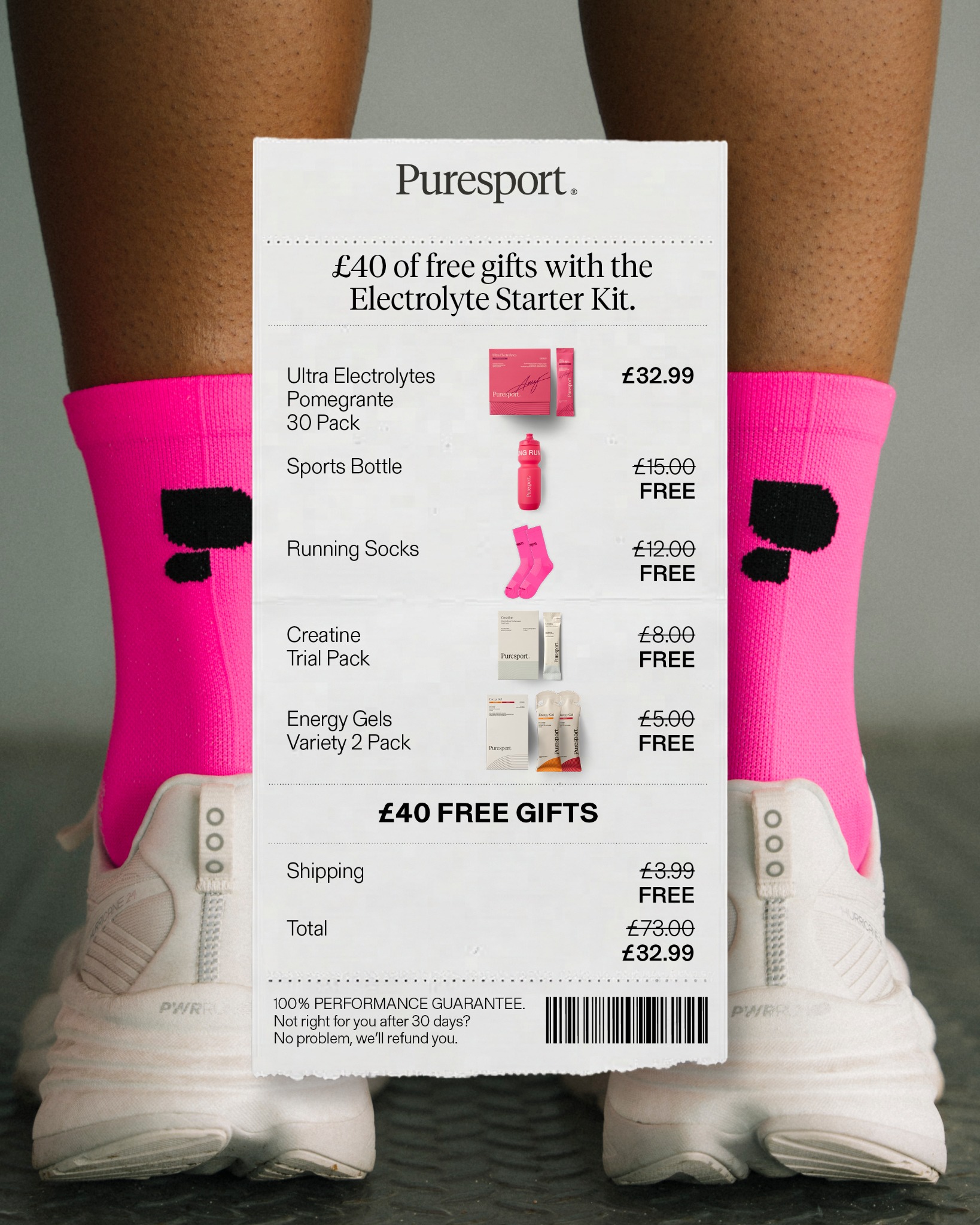 Puresport Facebook ad: Ultra Electrolytes Starter Kit 55% Off