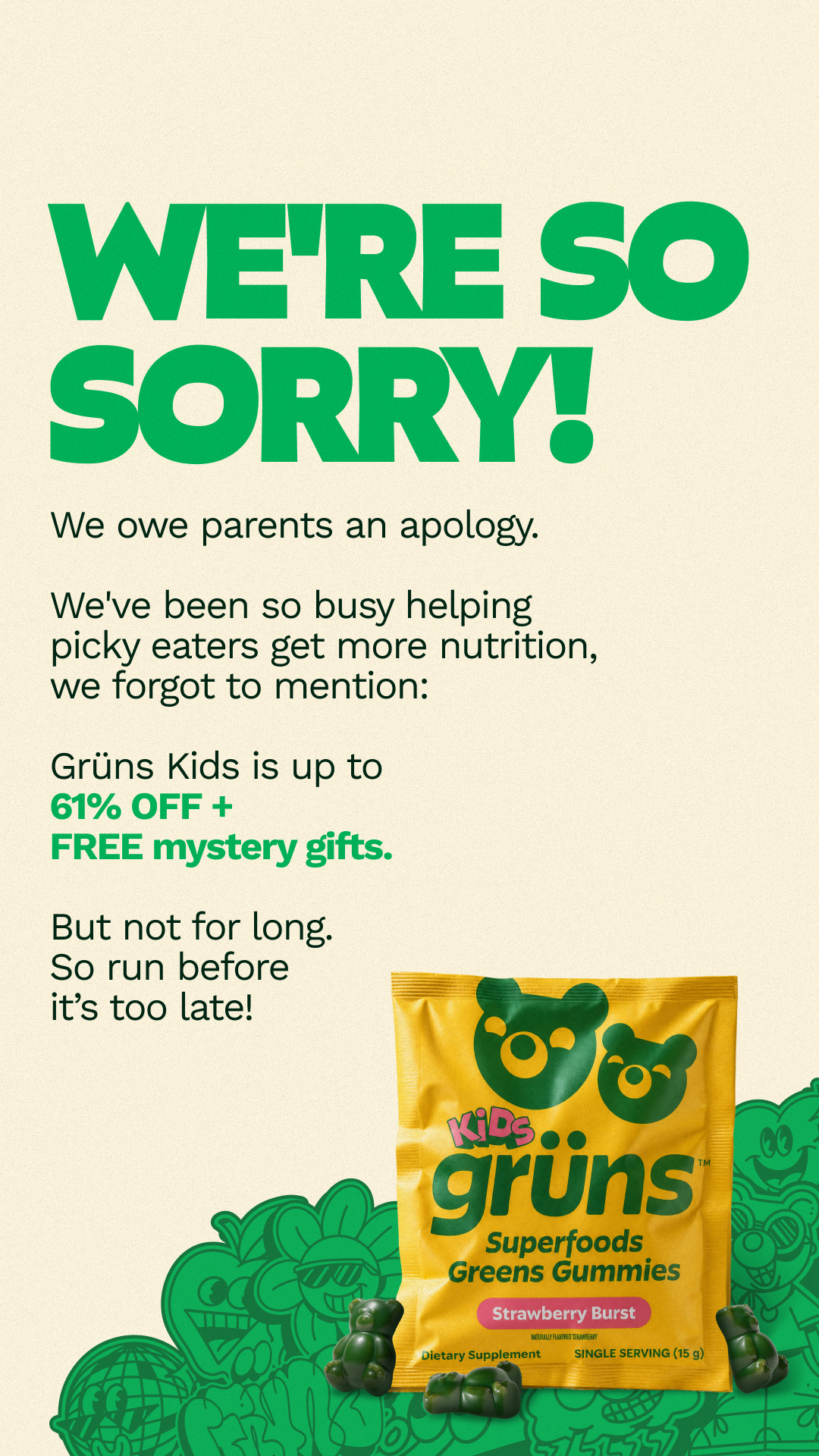 Grüns Kids Facebook ad