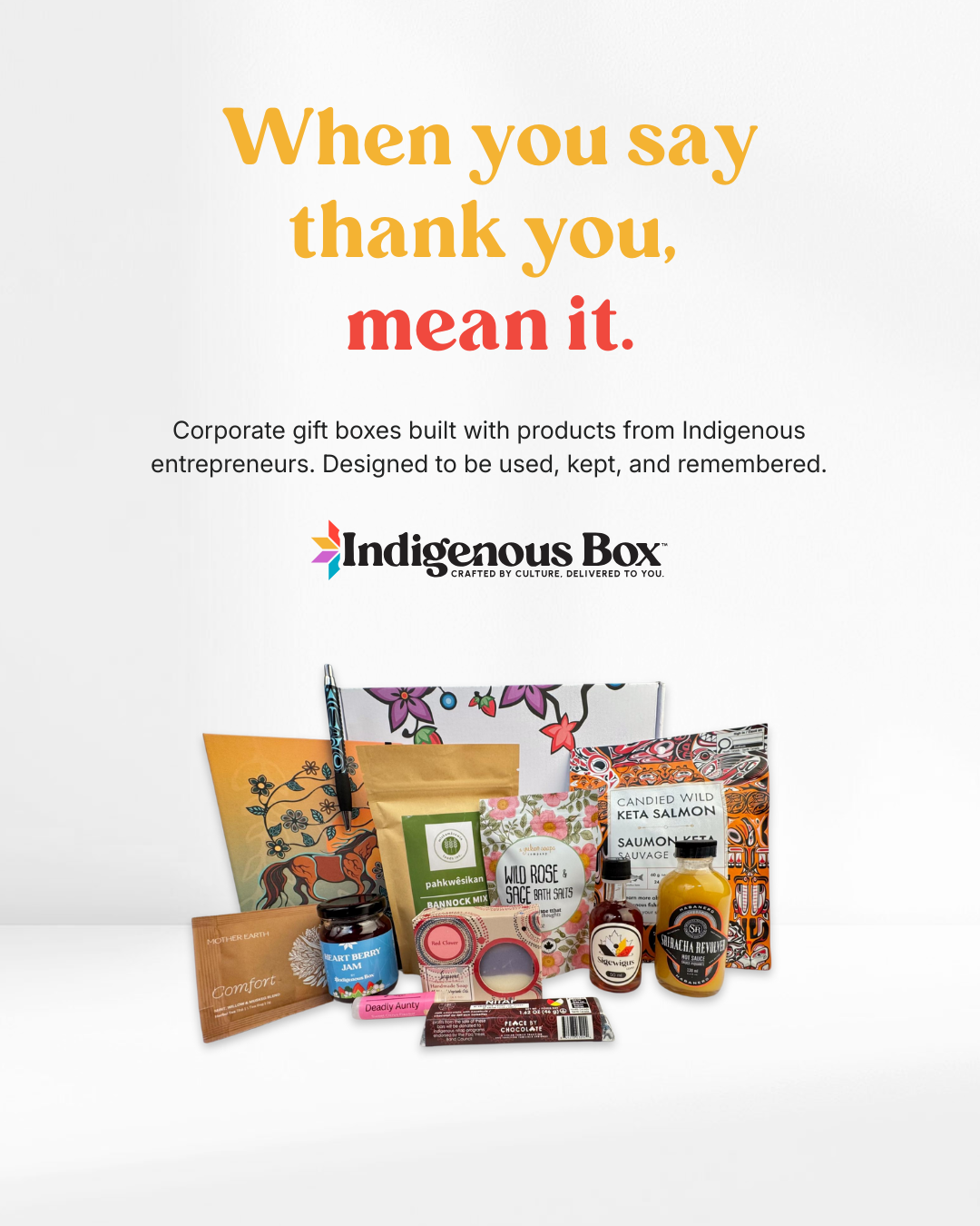 Indigenous Box Facebook ad: Thoughtful gifting, done differently