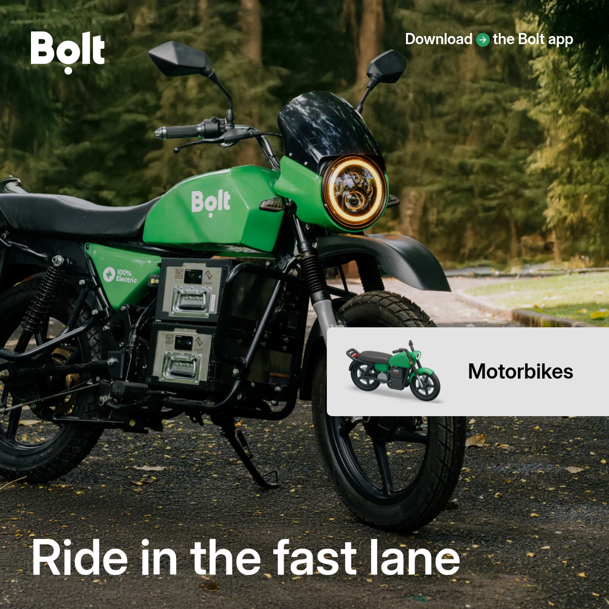 Bolt Facebook ad: Your plans. Your ride.