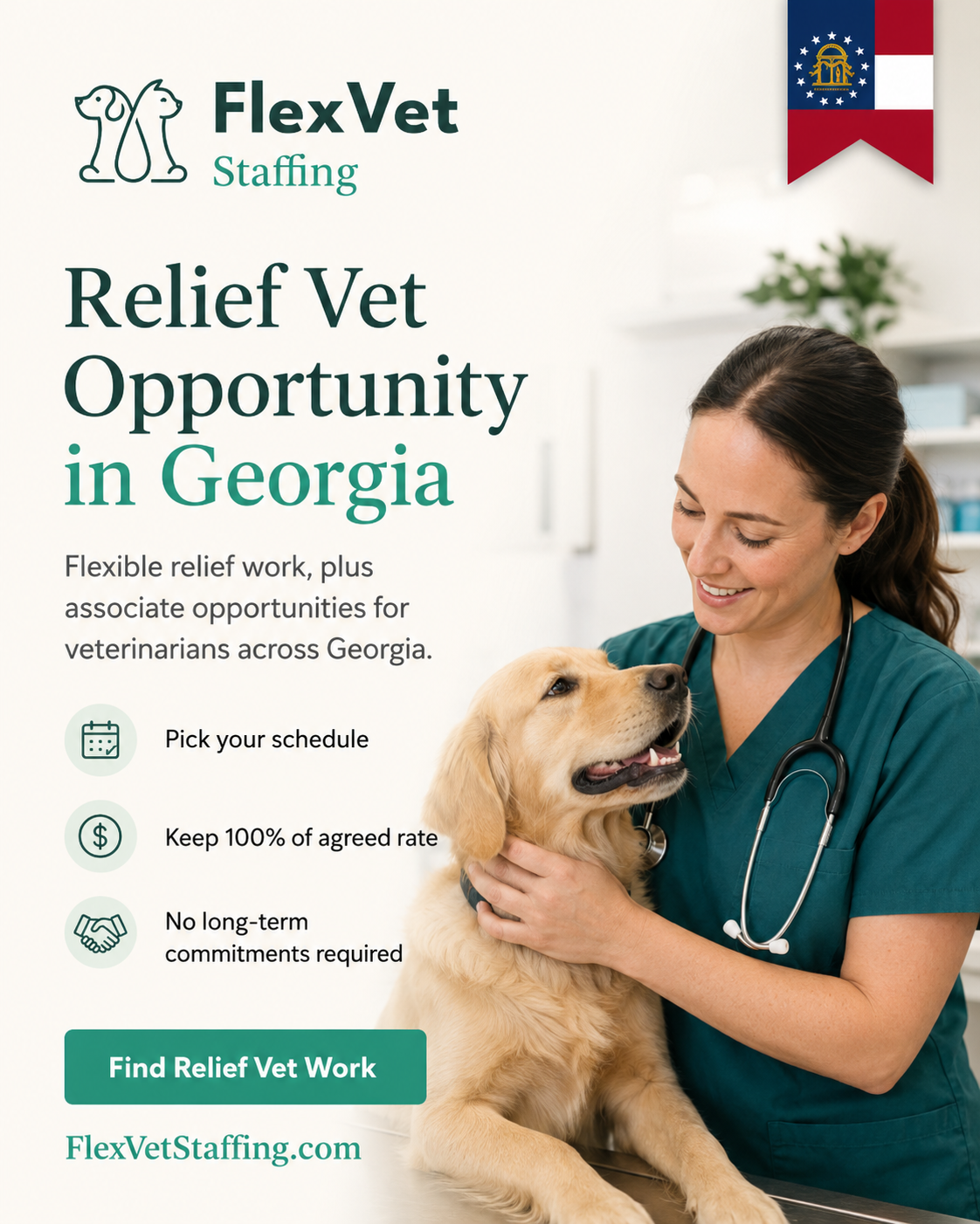 Flex Vet Staffing Facebook ad