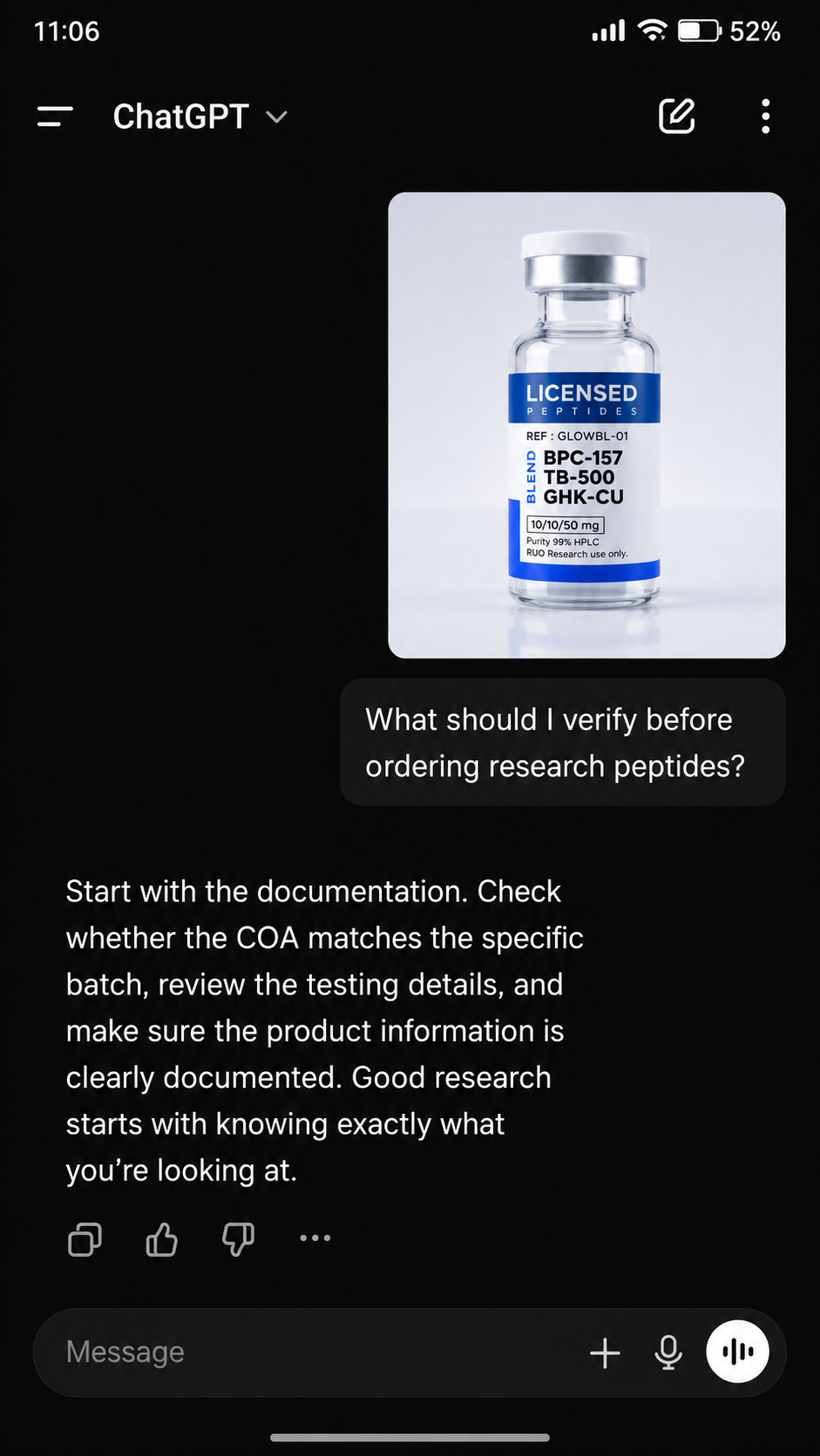 LicensedResearch.com Facebook ad: Match The COA To The Batch