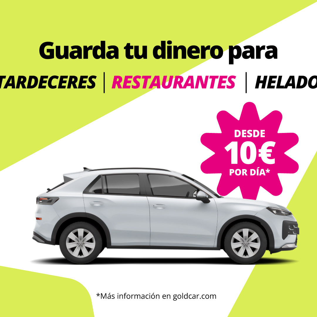 Goldcar Facebook ad: ¡Sal a la carretera desde solo 10€/día!
