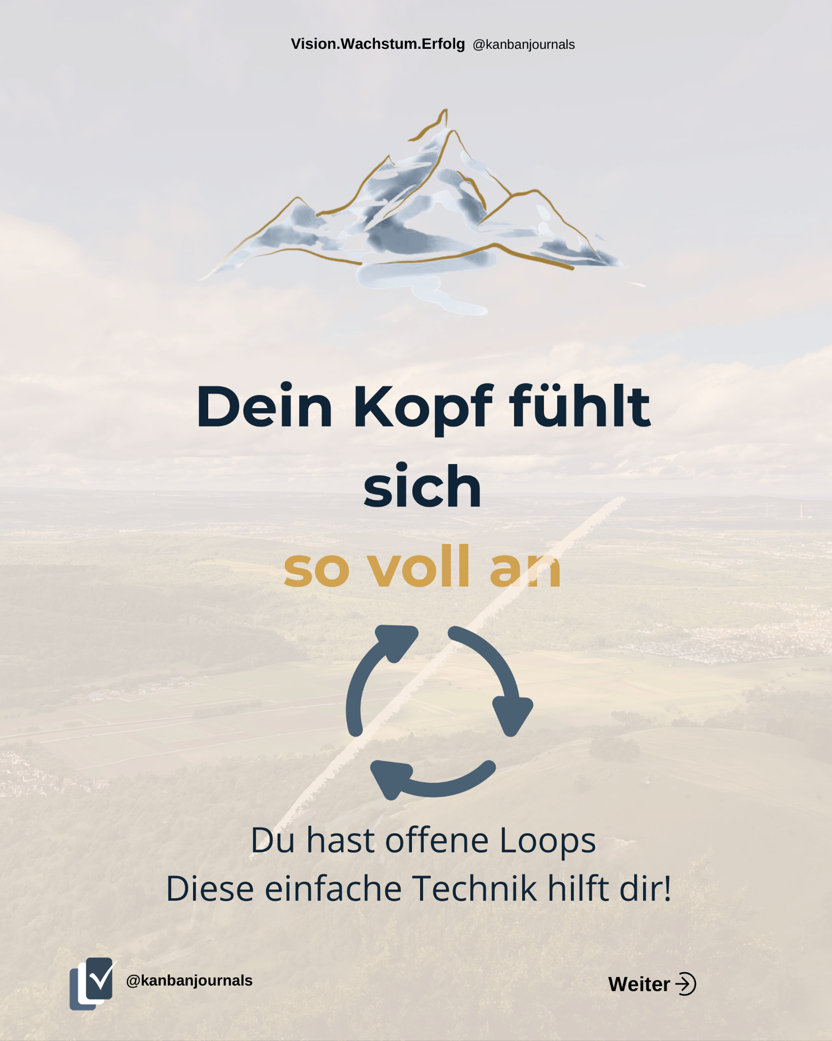 KanbanJournals Facebook ad: Du träumst groß, aber verlierst dich im Alltag.