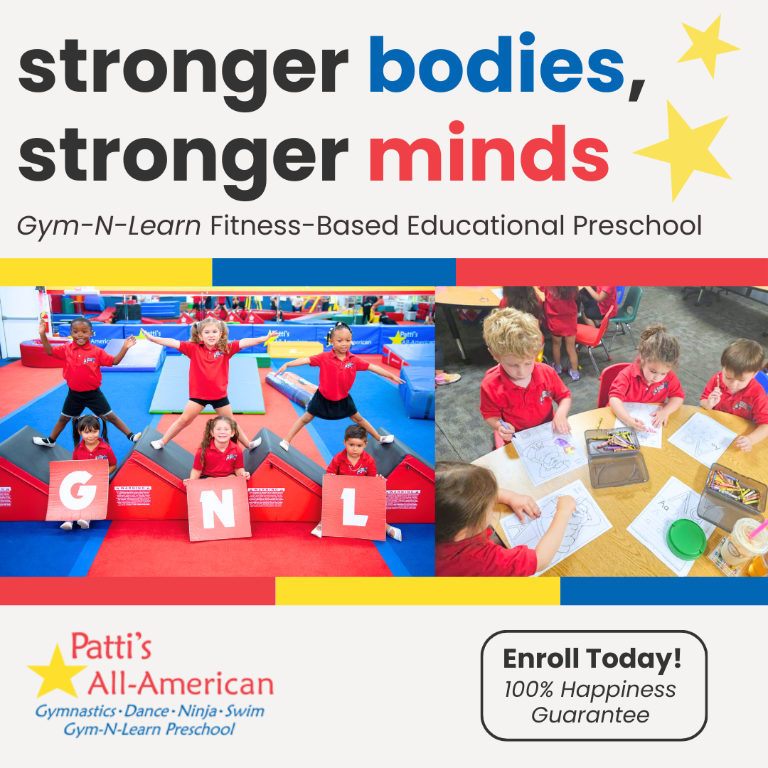Patti's All-American Gymnastics, Dance, and Swim Facebook ad from Jul 2, 2026