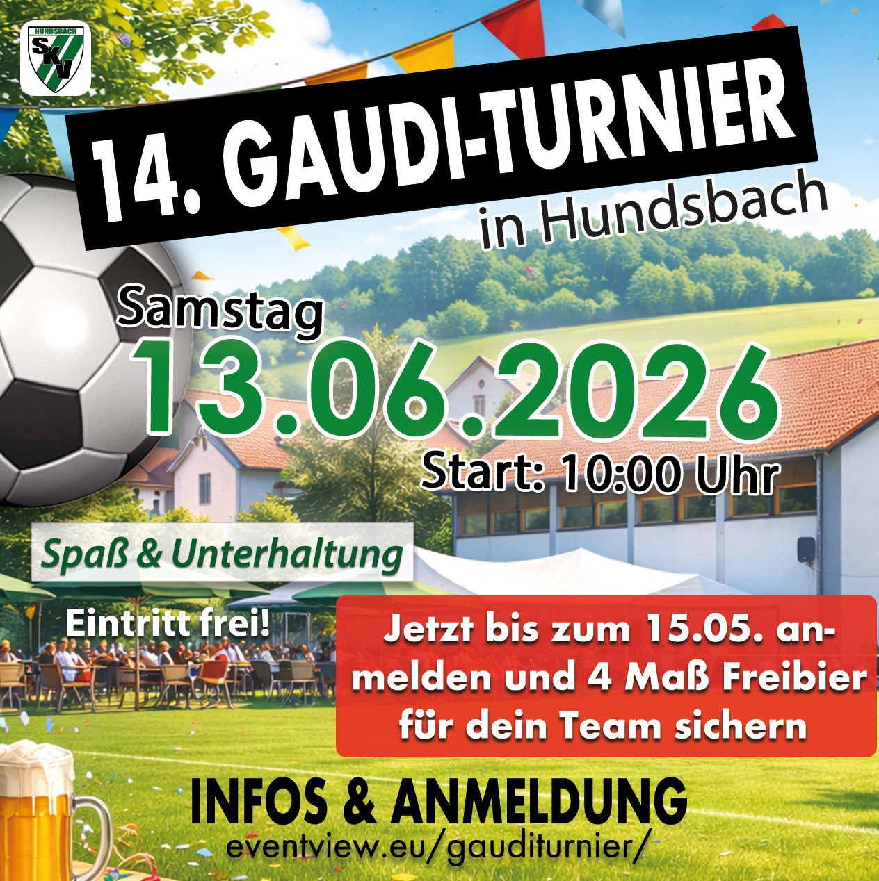 Social Media Ads Facebook ad: 14. Gaudi-Turnier in Hundsbach
