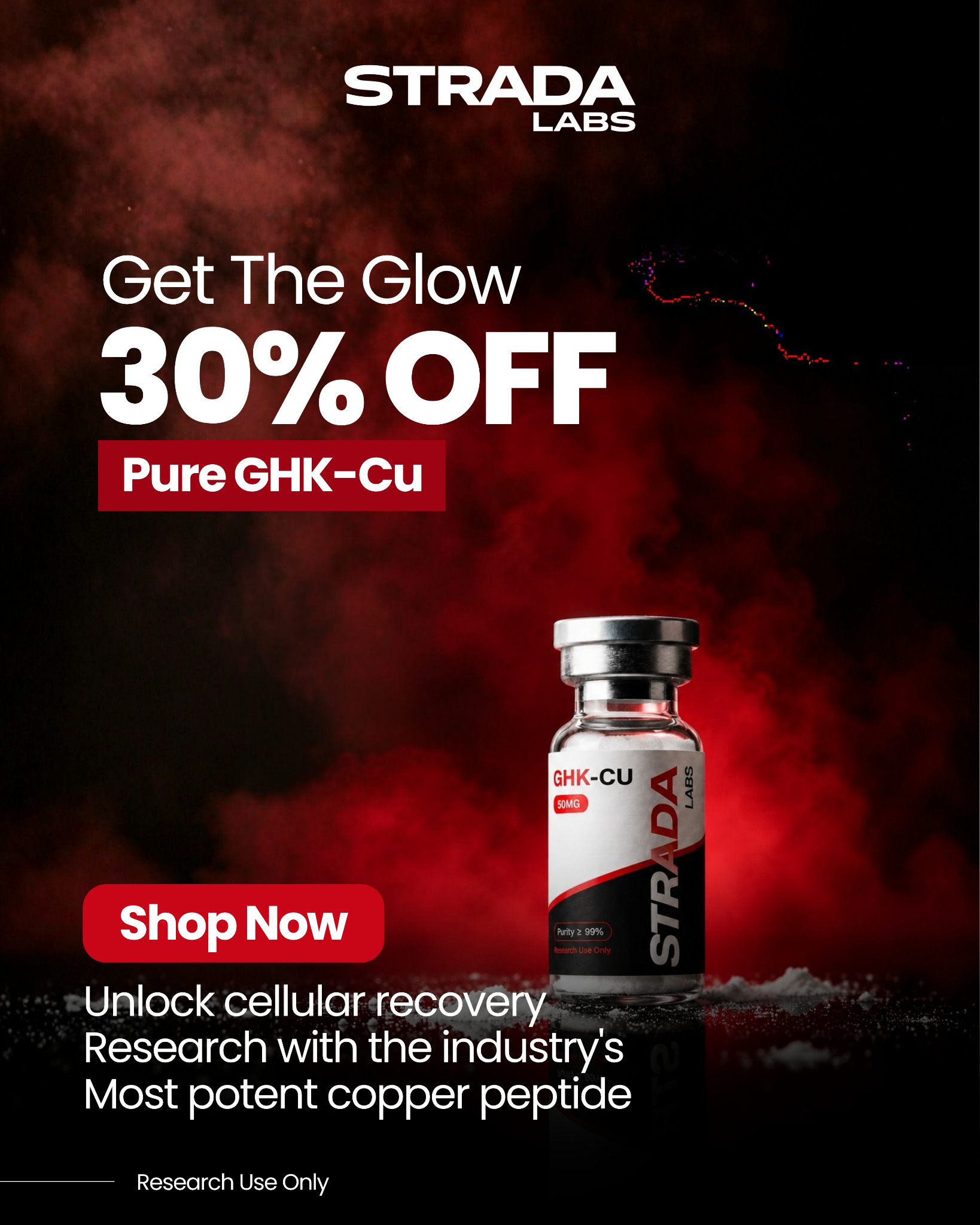 Stradalabs Facebook ad: Shop Glow