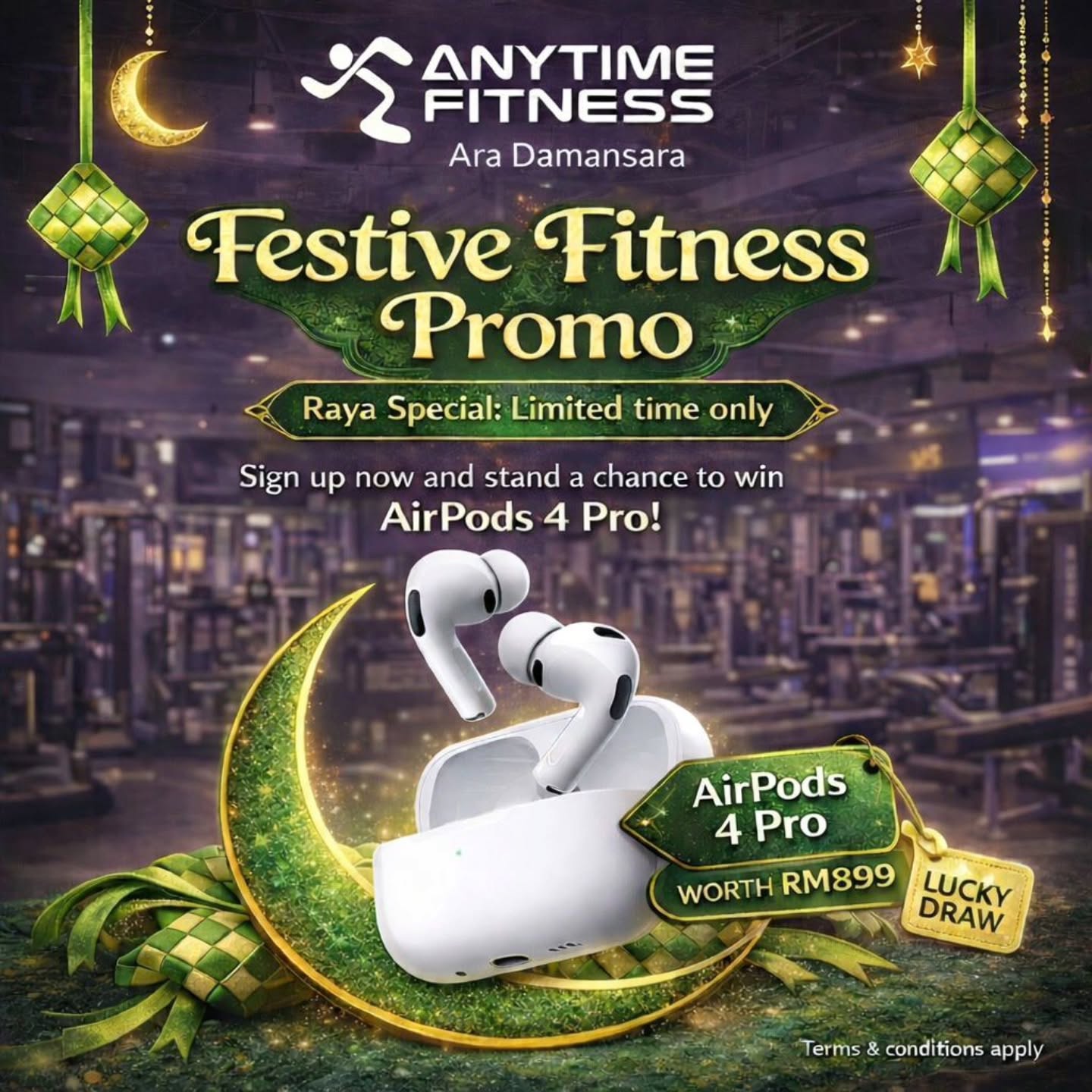 Anytime Fitness Ara Damansara Facebook ad: Raya Special, Festive Fitness Promo